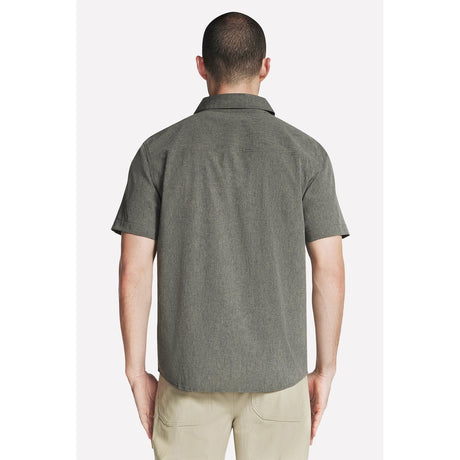 Skechers Mens GO WALK Air Short Sleeve Shirt Olive/Grey