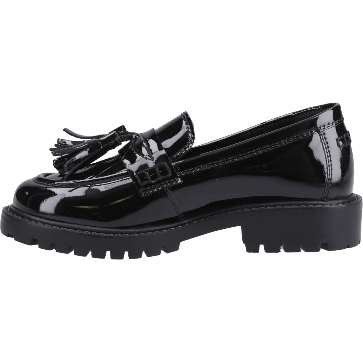 Hush Puppies Womens Abigail Patent Senior Shoe Black