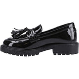 Hush Puppies Womens Abigail Patent Senior Shoe Black
