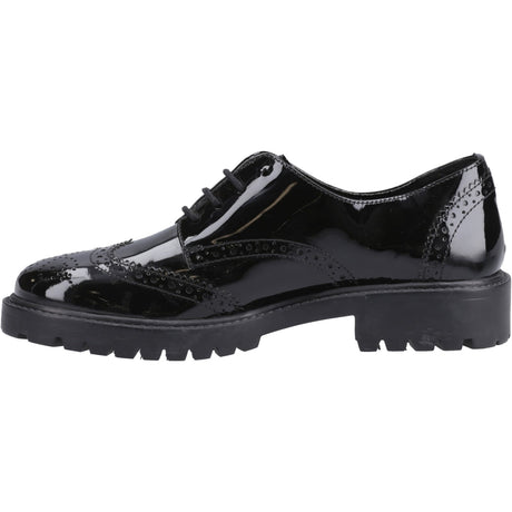 Hush Puppies Womens Athena Patent Snr Black