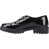 Hush Puppies Womens Aubrey Lace Up Patent Snr Black