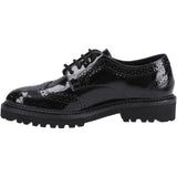 Hush Puppies Womens Gabi Lace Up Patent Snr Black
