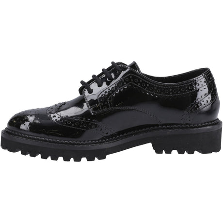 Hush Puppies Womens Gabi Lace Up Patent Snr Black