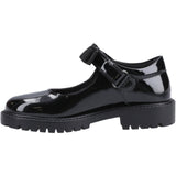 Hush Puppies Junior Girls Astrid Bow Patent Jnr Black