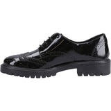Hush Puppies Girls Athena Patent Snr Black