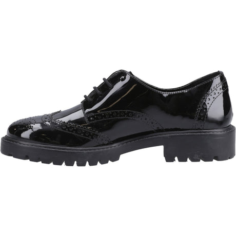 Hush Puppies Girls Athena Patent Snr Black