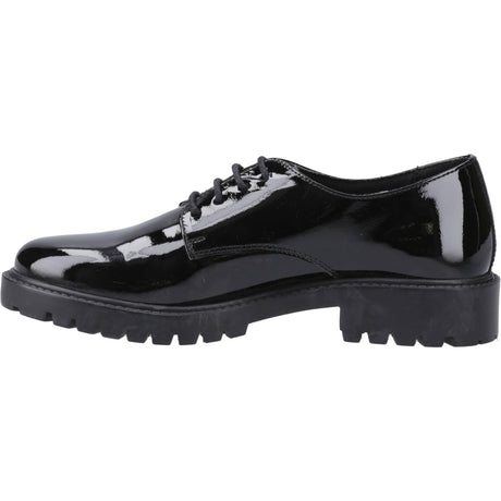 Hush Puppies Junior Girls Aubrey Lace Up Patent Jnr Black