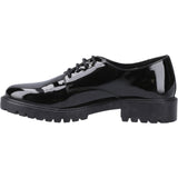 Hush Puppies Girls Aubrey Lace Up Patent Snr Black