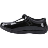 Hush Puppies Junior Girls Caitlin T-Bar Patent Jnr Black