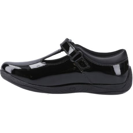 Hush Puppies Junior Girls Caitlin T-Bar Patent Jnr Black