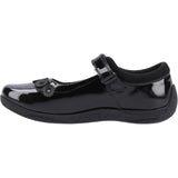 Hush Puppies Junior Girls Christina Patent Junior Shoe Black