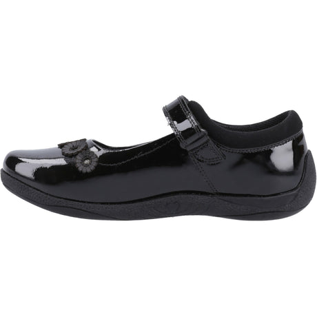 Hush Puppies Junior Girls Christina Patent Junior Shoe Black