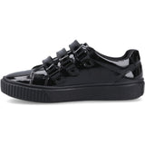 Hush Puppies Junior Girls ELSIE TOUCH FASTENING JN Black Patent