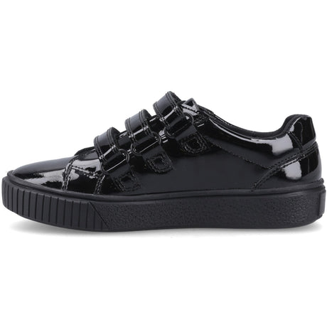 Hush Puppies Girls ELSIE TOUCH FASTENING SN Black Patent