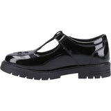 Hush Puppies Junior Girls Fiona Patent Junior Shoe Black
