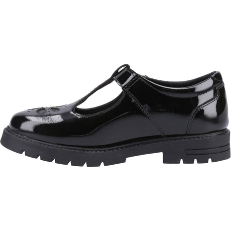 Hush Puppies Junior Girls Fiona Patent Junior Shoe Black