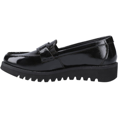 Hush Puppies Girls Francis Loafer Patent Black