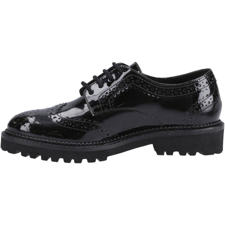 Hush Puppies Junior Girls Gabi Lace Up Patent Jnr Black