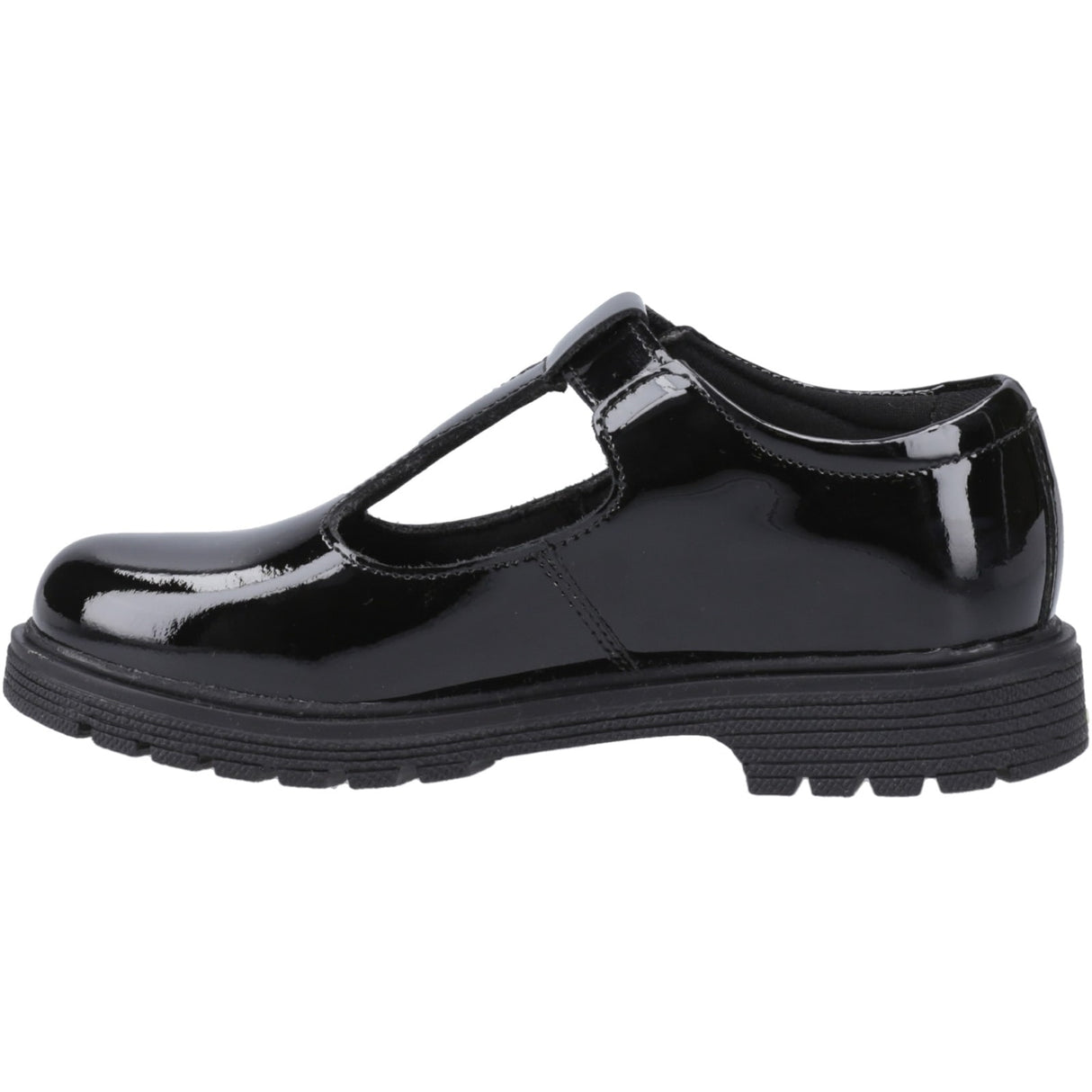 Hush Puppies Junior Girls Gracie Junior Patent School Shoe Patent Black