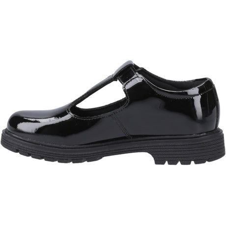 Hush Puppies Junior Girls Gracie Junior Patent School Shoe Patent Black