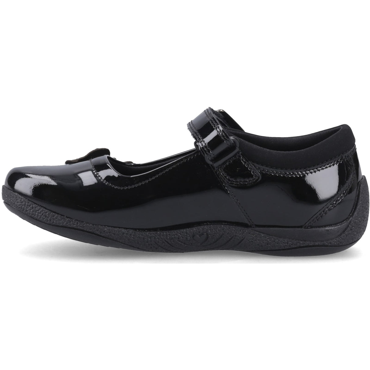 Hush Puppies Junior Girls JULIE BALLERINA PATENT Black