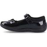 Hush Puppies Junior Girls JULIE BALLERINA PATENT Black
