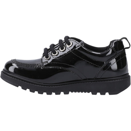 Hush Puppies Junior Girls Keeley Lace Up Patent Jnr Black