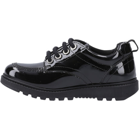 Hush Puppies Girls Keeley Lace Up Patent Snr Black