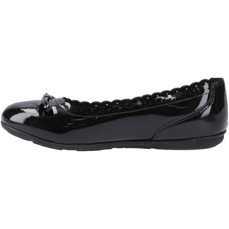 Hush Puppies Girls Lillie Ballerina Patent Black