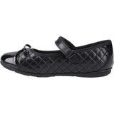 Hush Puppies Junior Girls Lottie Quilt Ballerina Jnr Black