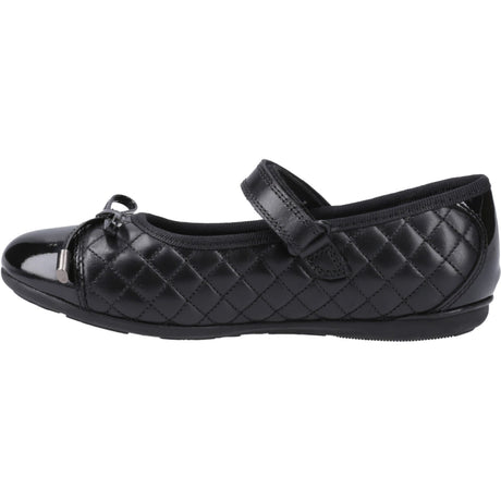 Hush Puppies Junior Girls Lottie Quilt Ballerina Jnr Black