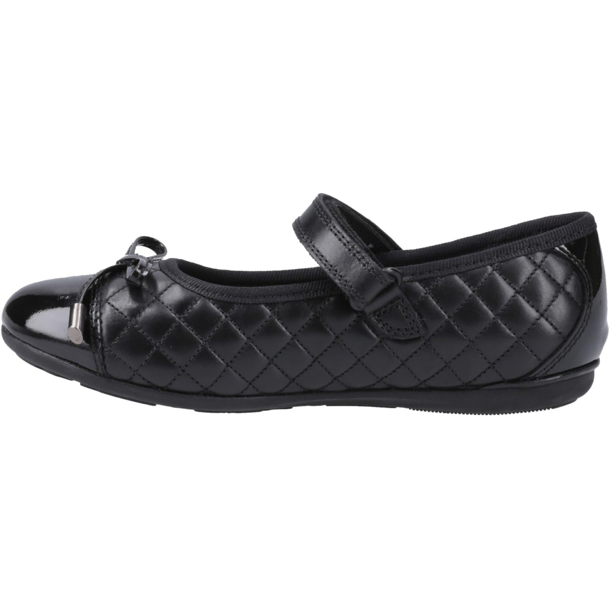 Hush Puppies Girls Lottie Quilt Ballerina Snr Black