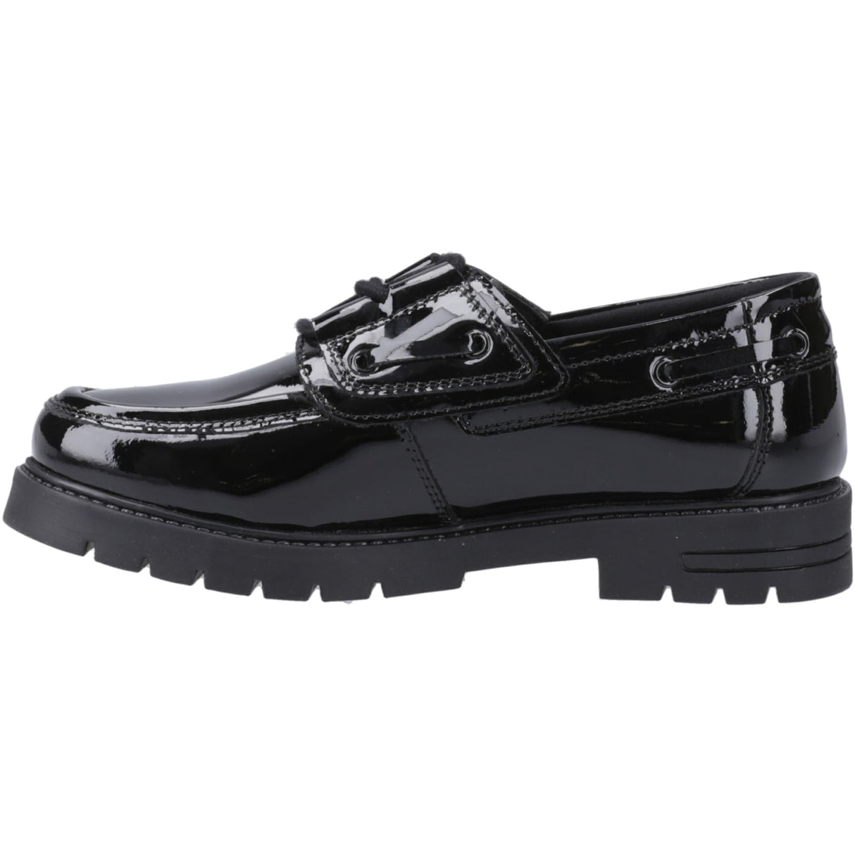 Hush Puppies Girls Lucy Patent Snr Black
