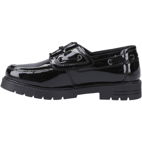 Hush Puppies Girls Lucy Patent Snr Black