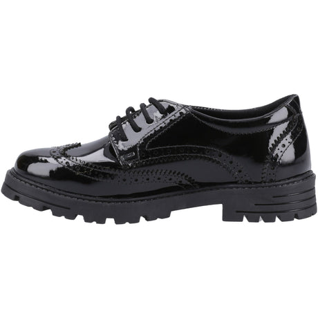 Hush Puppies Girls Maxine Patent Senior Shoe Black