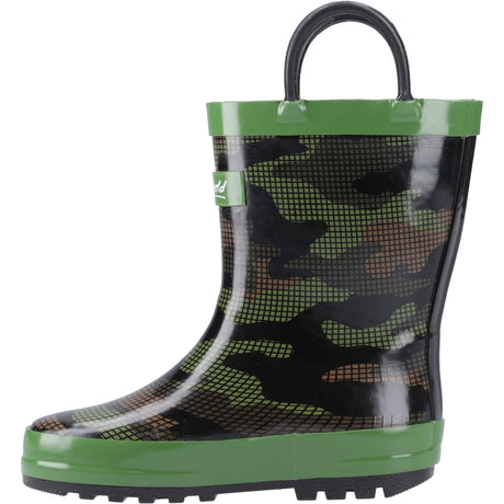 Cotswold Junior Kids Puddle Waterproof Pull On Boot Camouflage
