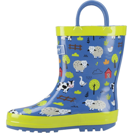Cotswold Infant Kids Puddle Waterproof Pull On Boot Farm
