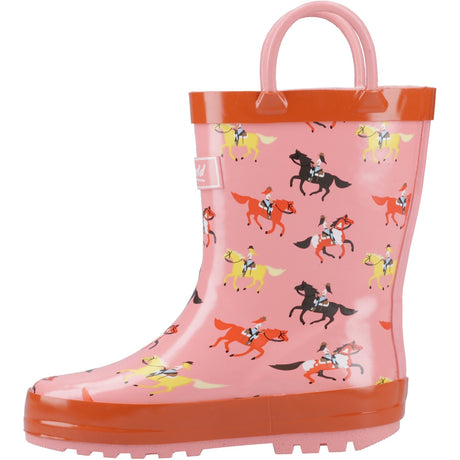 Cotswold Infant Kids Puddle Waterproof Pull On Boot Horses