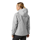 Helly Hansen Sport Womens Crew Hooded Midlayer Sailing Jacket 2.1 Grey Fog