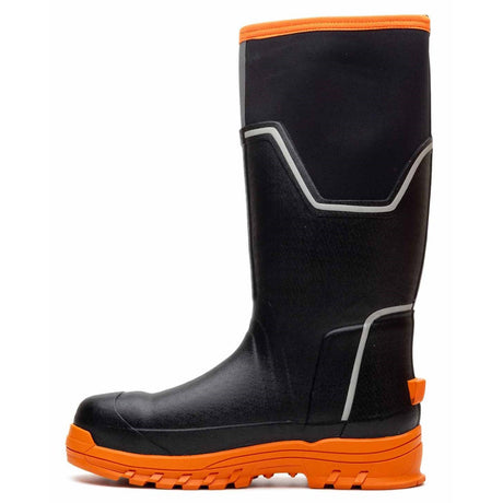 Muck Boots Mens Grit S5 Safety Wellington Black/Orange