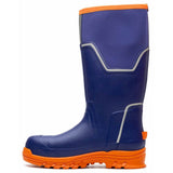 Muck Boots Mens Grit S5 Safety Wellington Blue/Orange