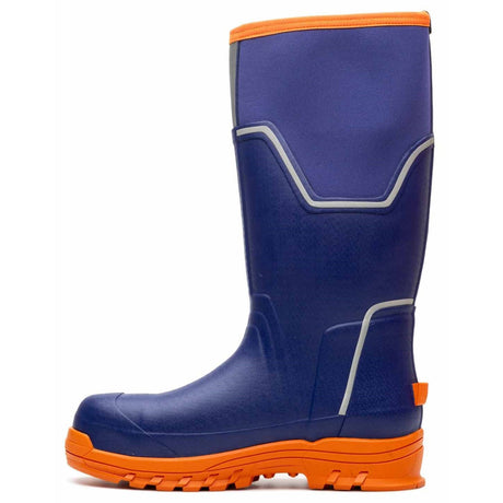 Muck Boots Mens Grit S5 Safety Wellington Blue/Orange
