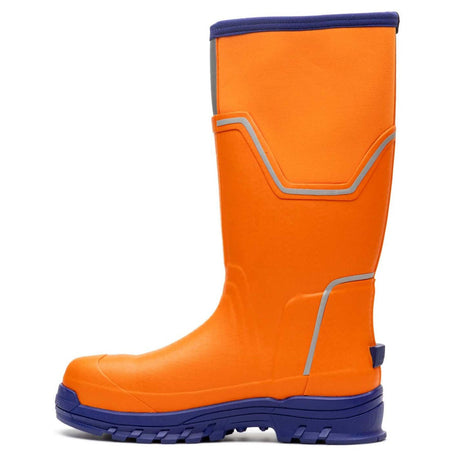 Muck Boots Mens Grit S5 Safety Wellington Orange/Blue