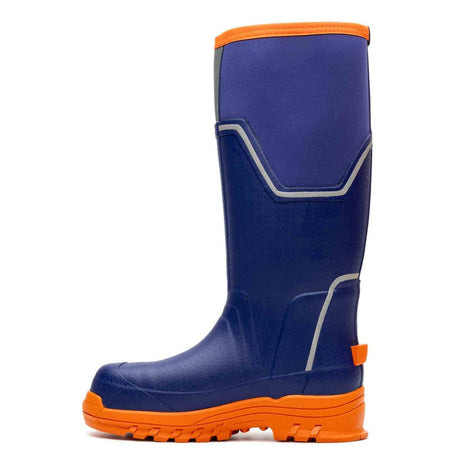 Muck Boots Womens Grit S5 Safety Wellington Blue/Orange