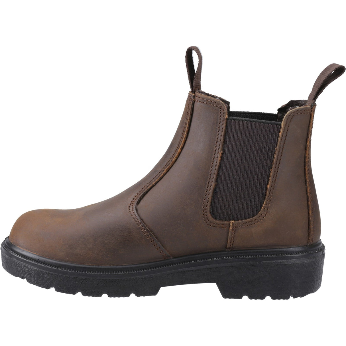 Amblers Safety Unisex FS128 Hardwearing Pull On Safety Dealer Boot Brown