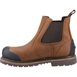 Amblers Safety Mens FS225 Goodyear Welted Waterproof Pull On Chelsea Safety Boot Brown