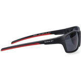 Reebok Unisex Reebok Score Polarised Black/Red Wrap Sunglasses RBK5027 002P Matt Black/Red