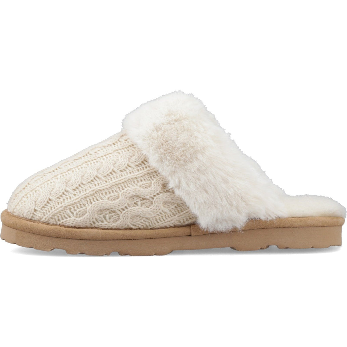 Bearpaw Womens RUMIE CABLE KNIT CREAM