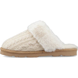 Bearpaw Womens RUMIE CABLE KNIT CREAM