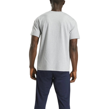 Reebok Mens CODY SMALL LOGO CREW NECK SS TEE LIGHT GREY MARL